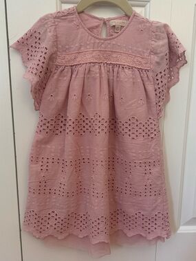 Pink Chicken Blush Eyelet Lace Dress